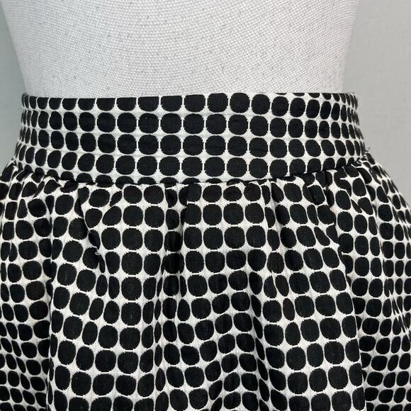 Express Skirt size 4 Black White Polka Dots Above Knee Pleated College Disney - Picture 3 of 7